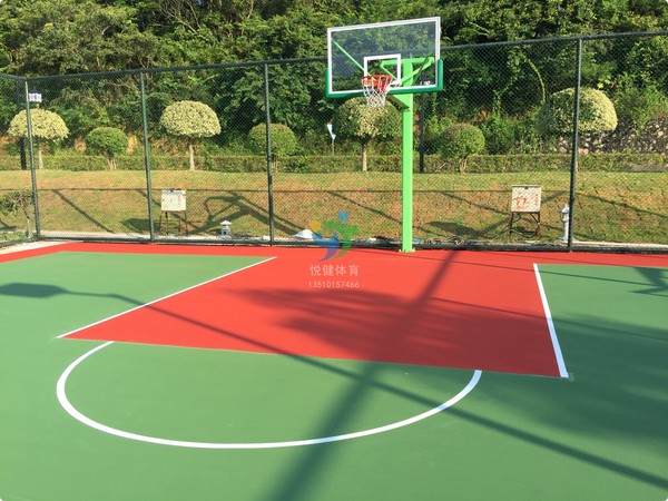 本焕学院,篮球场,深圳市悦健体育,球场施工建设,球场翻新维护