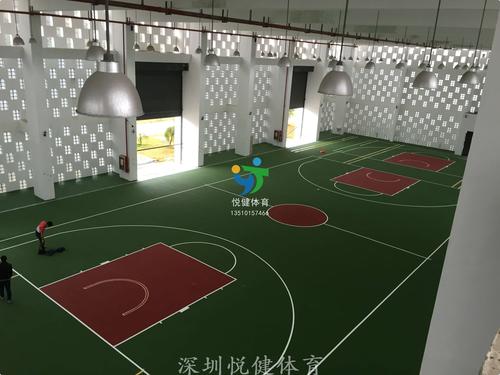 七星湾游艇会 室内篮球场 深圳市悦健体育 篮球场施工建设 球场承建